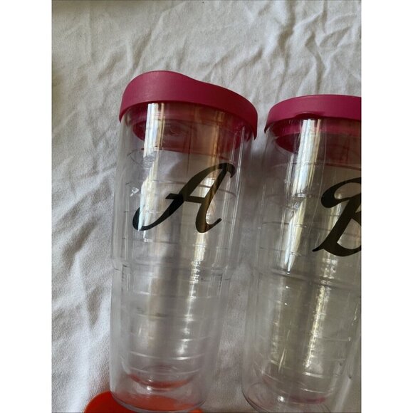 Tervis Insulated Tumbler Initial Letter A B G S R Monogram Set of 5 - Picture 5 of 9